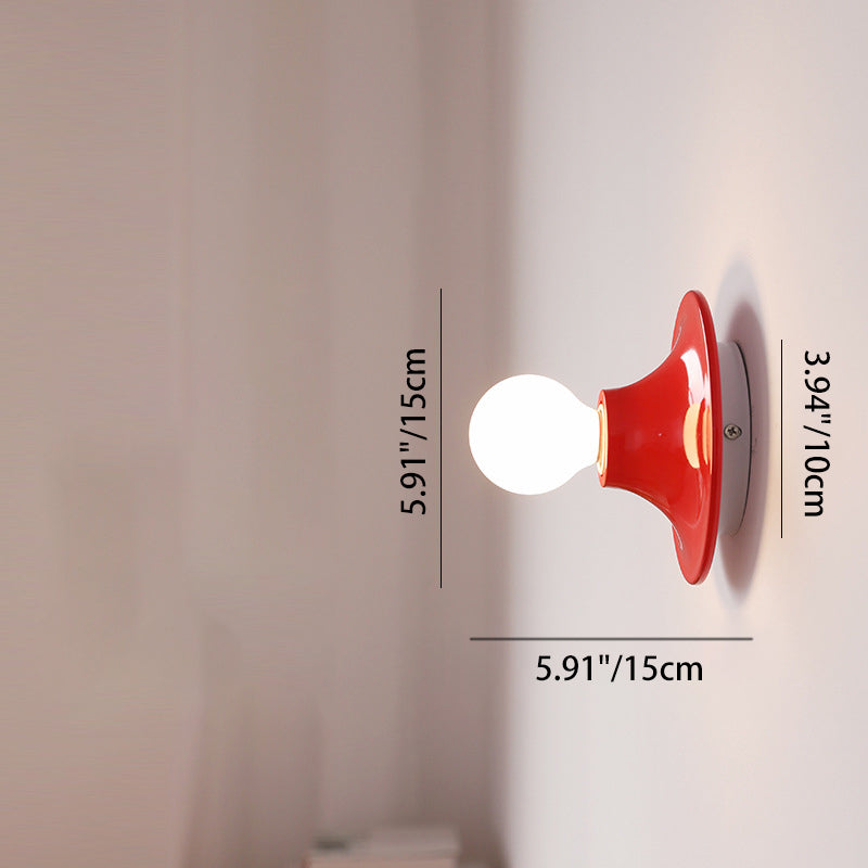 Modern Mid-Century UFO Shape Iron 1-Light Wall Sconce Lamp