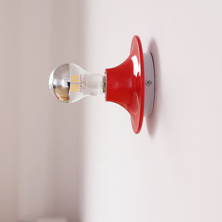 Modern Mid-Century UFO Shape Iron 1-Light Wall Sconce Lamp