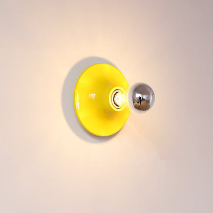 Modern Mid-Century UFO Shape Iron 1-Light Wall Sconce Lamp