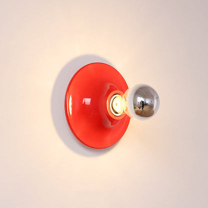 Modern Mid-Century UFO Shape Iron 1-Light Wall Sconce Lamp