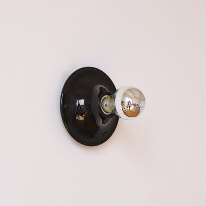 Modern Mid-Century UFO Shape Iron 1-Light Wall Sconce Lamp