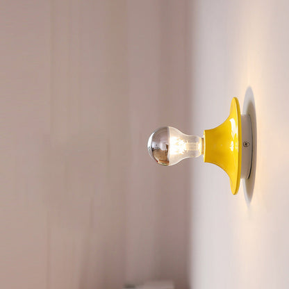 Modern Mid-Century UFO Shape Iron 1-Light Wall Sconce Lamp