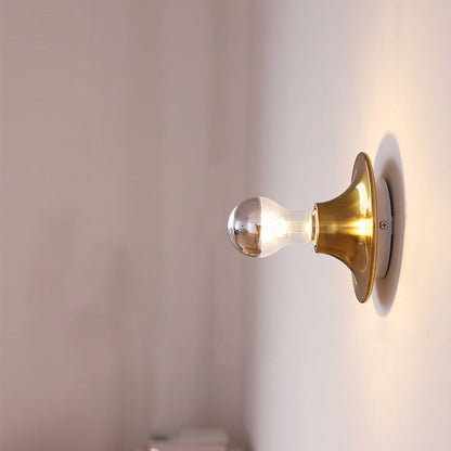 Modern Mid-Century UFO Shape Iron 1-Light Wall Sconce Lamp
