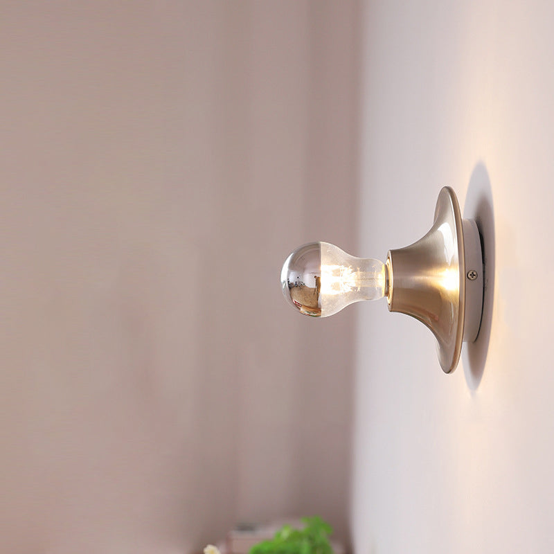 Modern Mid-Century UFO Shape Iron 1-Light Wall Sconce Lamp
