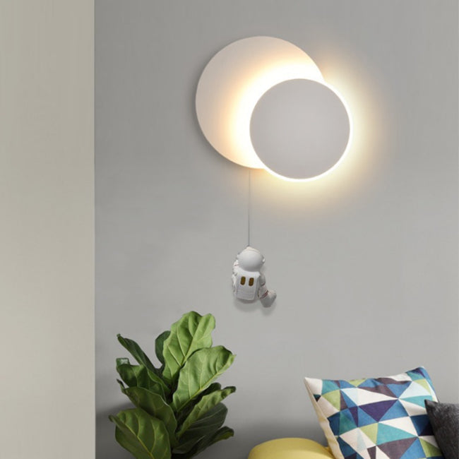 Kids Eclipse Silicone Resin Aluminum LED Wall Sconce Lamp