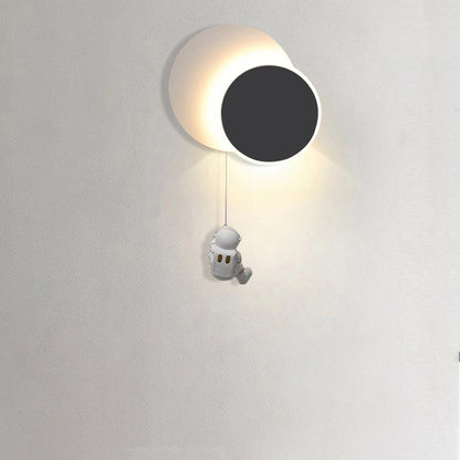 Kids Eclipse Silicone Resin Aluminum LED Wall Sconce Lamp