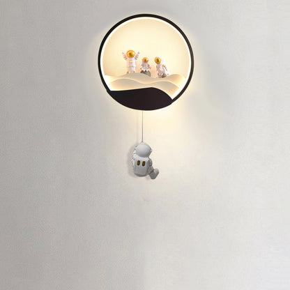 Kids Eclipse Silicone Resin Aluminum LED Wall Sconce Lamp