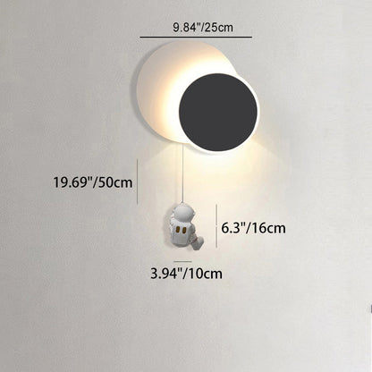 Kids Eclipse Silicone Resin Aluminum LED Wall Sconce Lamp
