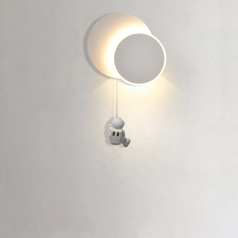 Kids Eclipse Silicone Resin Aluminum LED Wall Sconce Lamp
