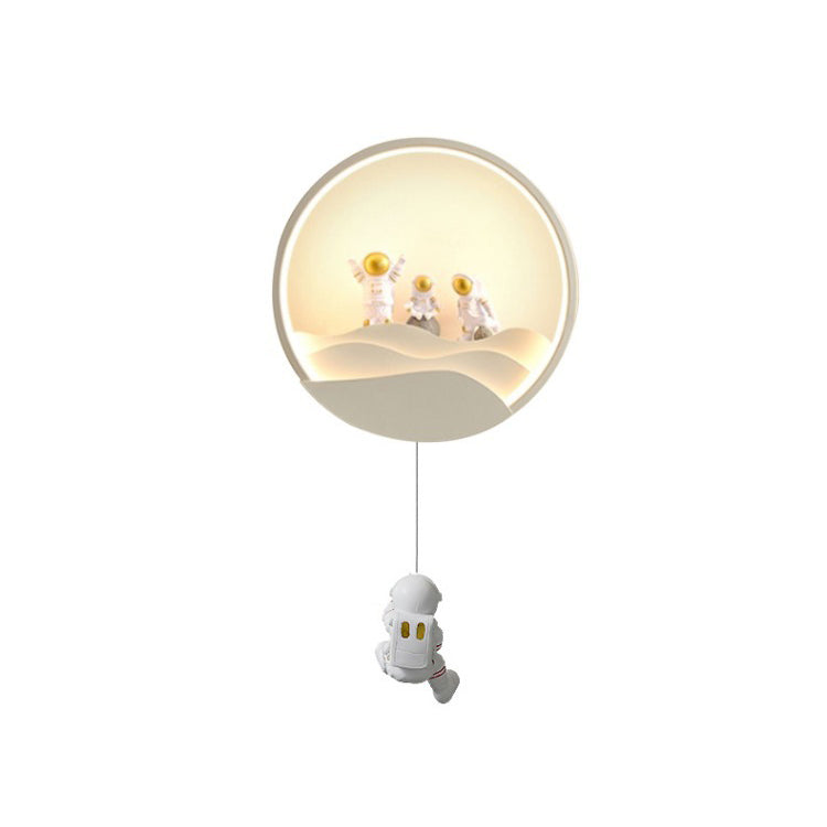 Kids Eclipse Silicone Resin Aluminum LED Wall Sconce Lamp