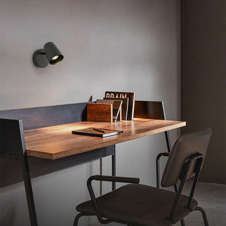 Adjustable Shape Round Base Iron 1-Light Wall Sconce Lamp