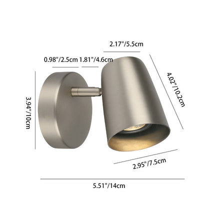 Adjustable Shape Round Base Iron 1-Light Wall Sconce Lamp