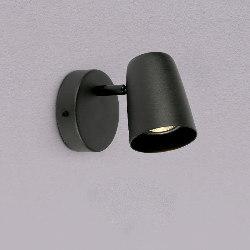 Adjustable Shape Round Base Iron 1-Light Wall Sconce Lamp