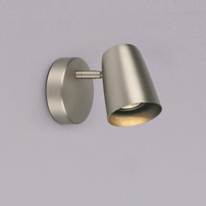 Adjustable Shape Round Base Iron 1-Light Wall Sconce Lamp