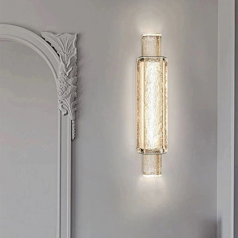 Luxury Bubble Cylinder Iron Glass LED Wall Sconce Lamp