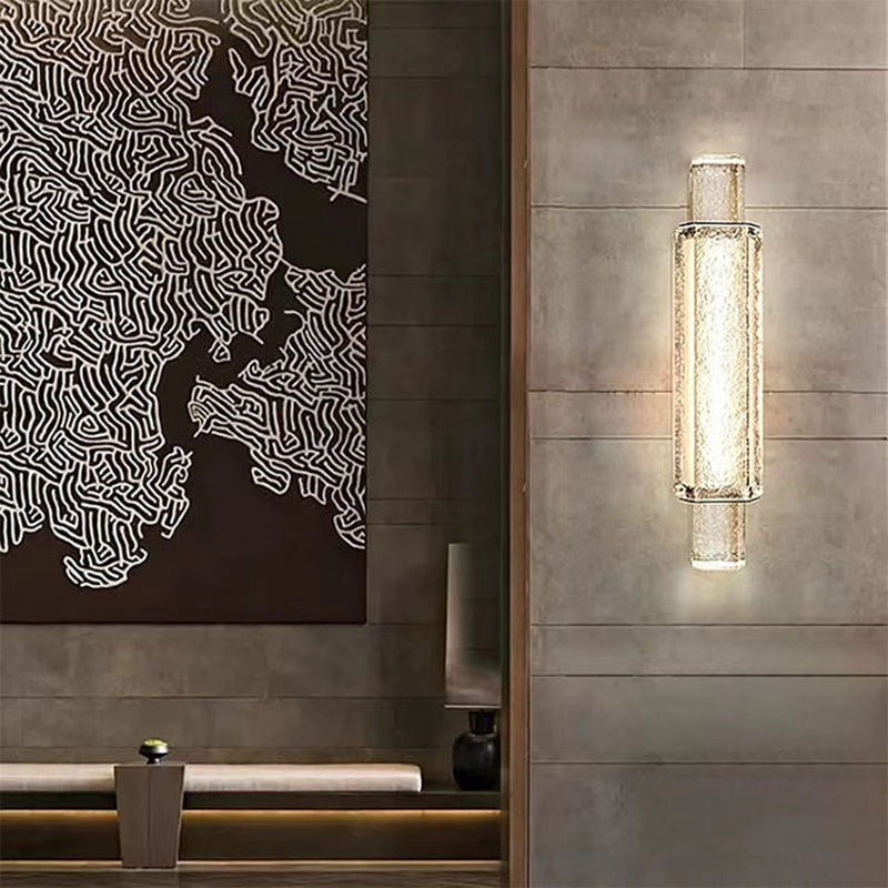 Luxury Bubble Cylinder Iron Glass LED Wall Sconce Lamp