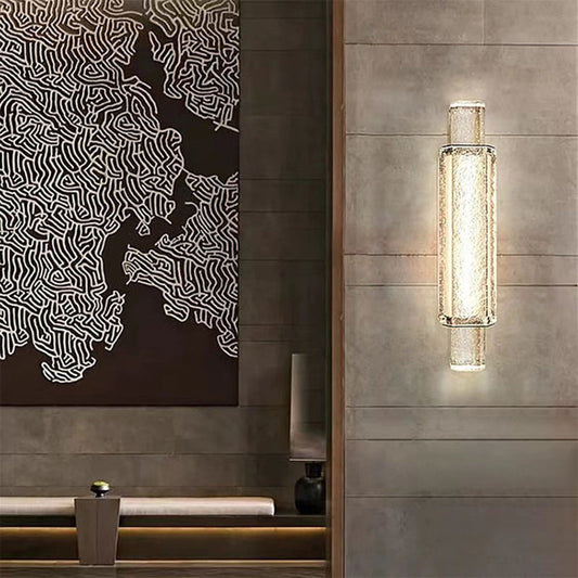 Luxury Bubble Cylinder Iron Glass LED Wall Sconce Lamp