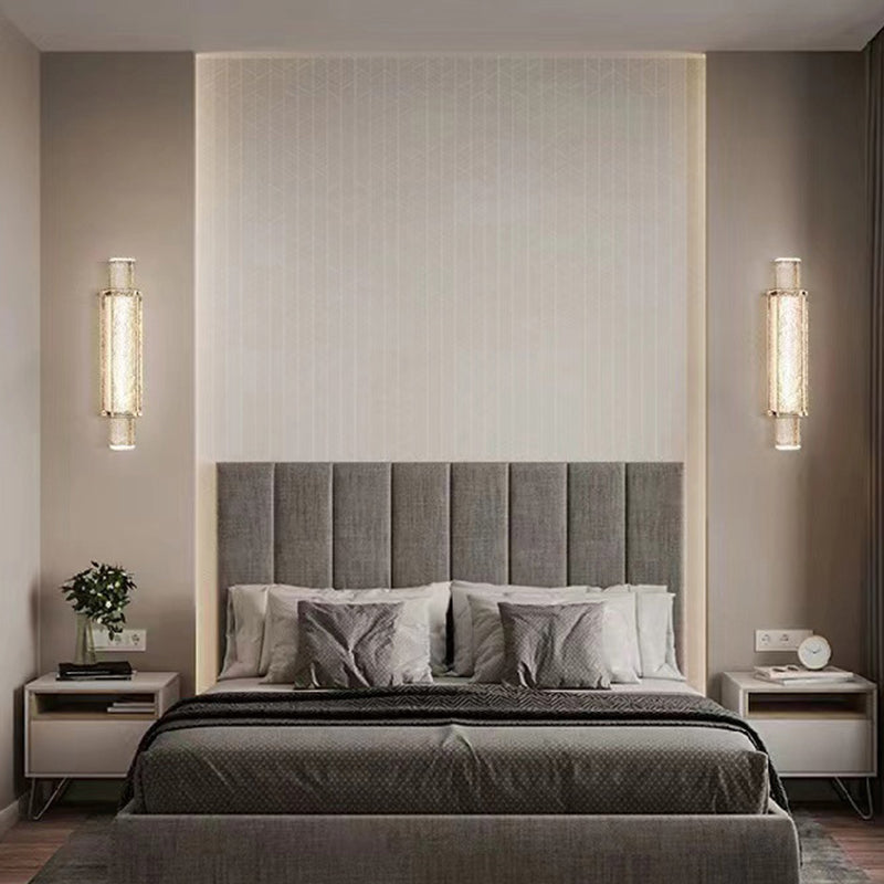 Luxury Bubble Cylinder Iron Glass LED Wall Sconce Lamp