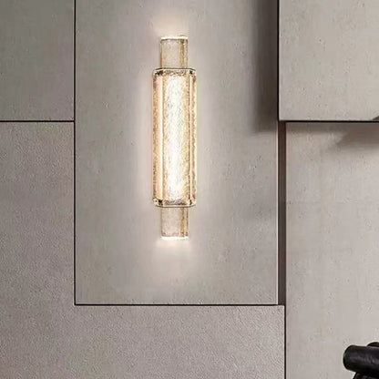 Luxury Bubble Cylinder Iron Glass LED Wall Sconce Lamp