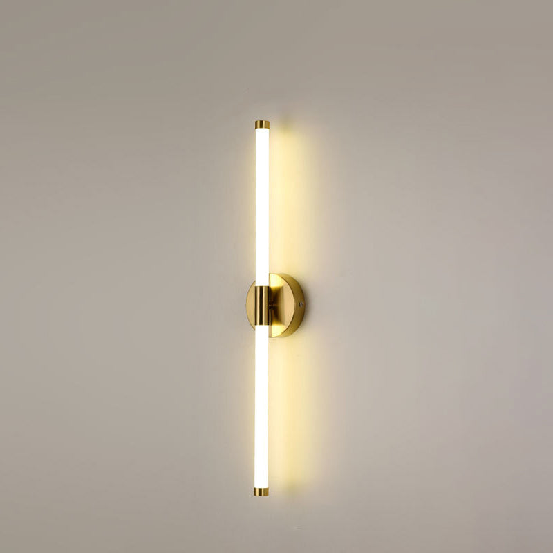 Round Base Long Strip Iron Silicone LED Wall Sconce Lamp