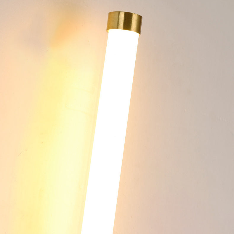 Round Base Long Strip Iron Silicone LED Wall Sconce Lamp