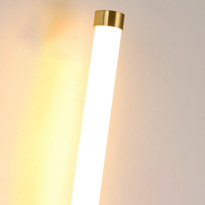 Round Base Long Strip Iron Silicone LED Wall Sconce Lamp
