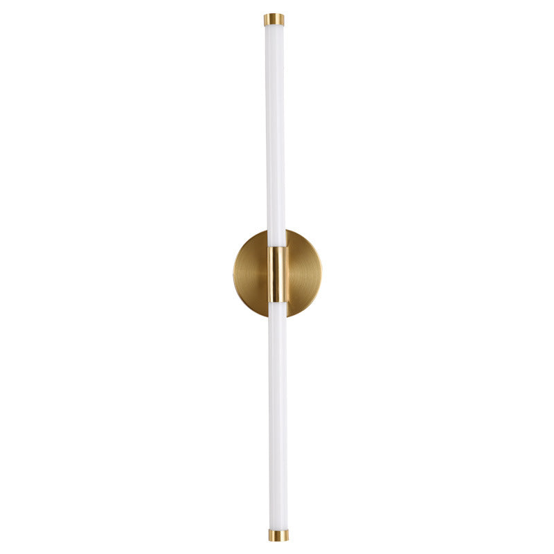 Round Base Long Strip Iron Silicone LED Wall Sconce Lamp