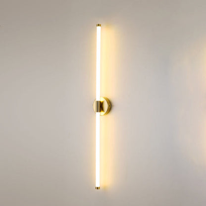 Round Base Long Strip Iron Silicone LED Wall Sconce Lamp