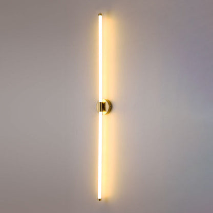 Round Base Long Strip Iron Silicone LED Wall Sconce Lamp