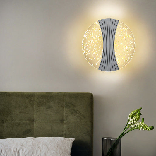 Luxury Round Square Hardware Acrylic LED Wall Sconce Lamp