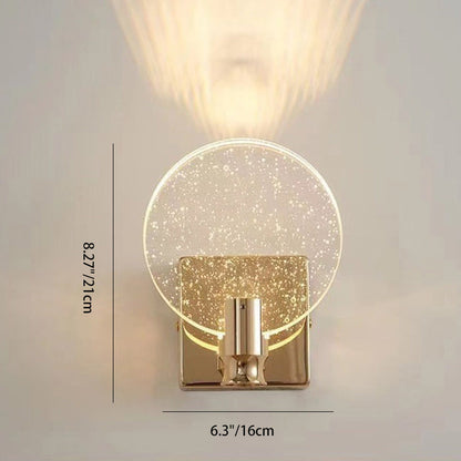 Luxury Round Bubble Hardware Crystal LED Wall Sconce Lamp