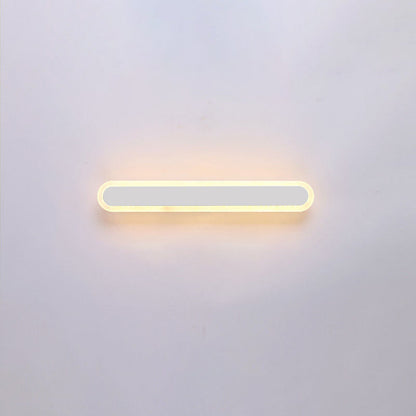 Long Oval Strip Acrylic Lampshade Iron LED Wall Sconce Lamp
