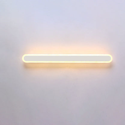Long Oval Strip Acrylic Lampshade Iron LED Wall Sconce Lamp