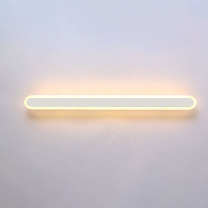 Long Oval Strip Acrylic Lampshade Iron LED Wall Sconce Lamp