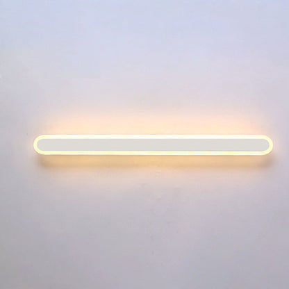 Long Oval Strip Acrylic Lampshade Iron LED Wall Sconce Lamp