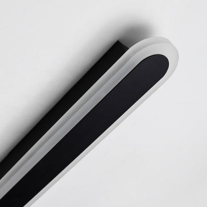 Long Oval Strip Acrylic Lampshade Iron LED Wall Sconce Lamp