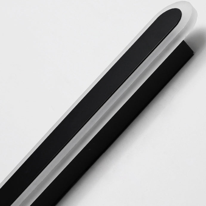 Long Oval Strip Acrylic Lampshade Iron LED Wall Sconce Lamp