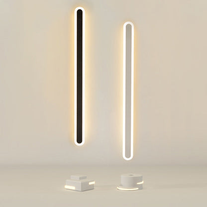 Long Oval Strip Acrylic Lampshade Iron LED Wall Sconce Lamp