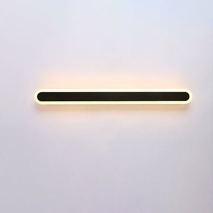 Long Oval Strip Acrylic Lampshade Iron LED Wall Sconce Lamp