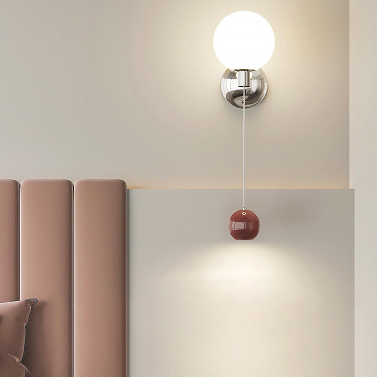 Contemporary Creative Iron Glass Globe LED Wall Sconce Lamp
