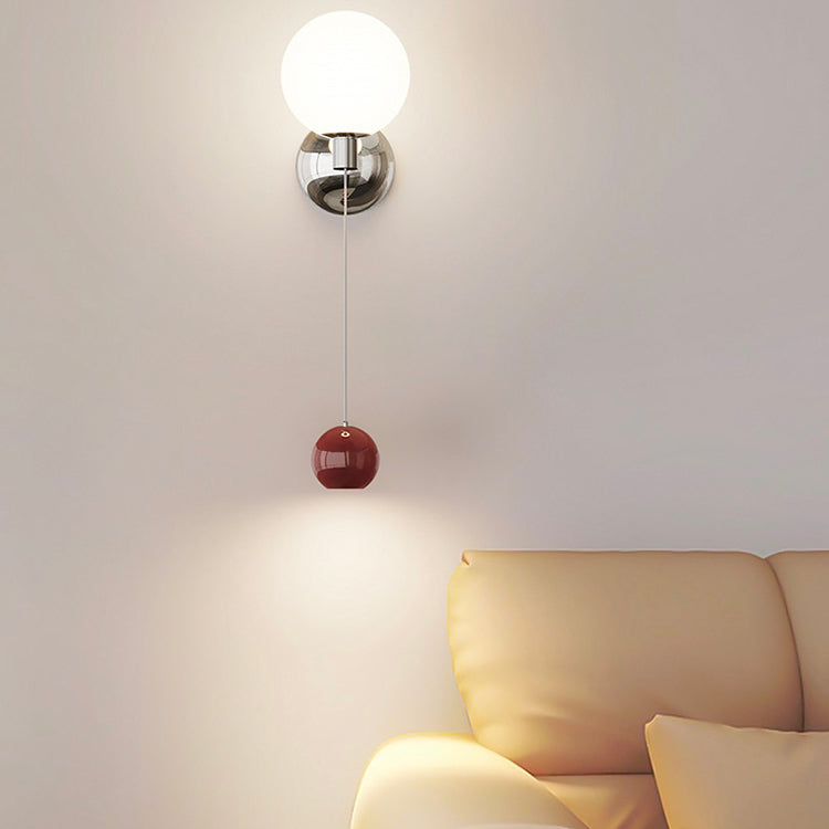 Contemporary Creative Iron Glass Globe LED Wall Sconce Lamp