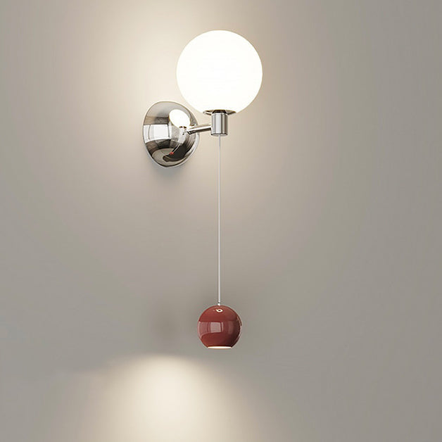 Contemporary Creative Iron Glass Globe LED Wall Sconce Lamp