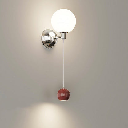 Contemporary Creative Iron Glass Globe LED Wall Sconce Lamp