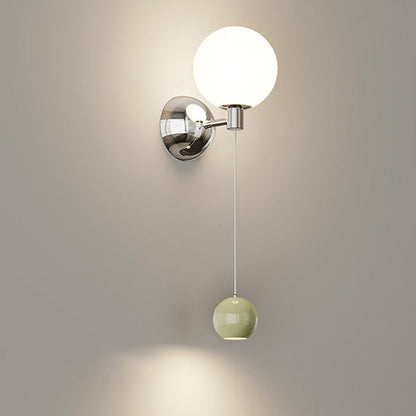 Contemporary Creative Iron Glass Globe LED Wall Sconce Lamp