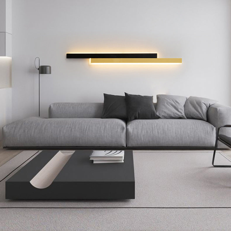 Double Long Strip Acrylic Iron LED Wall Sconce Lamp