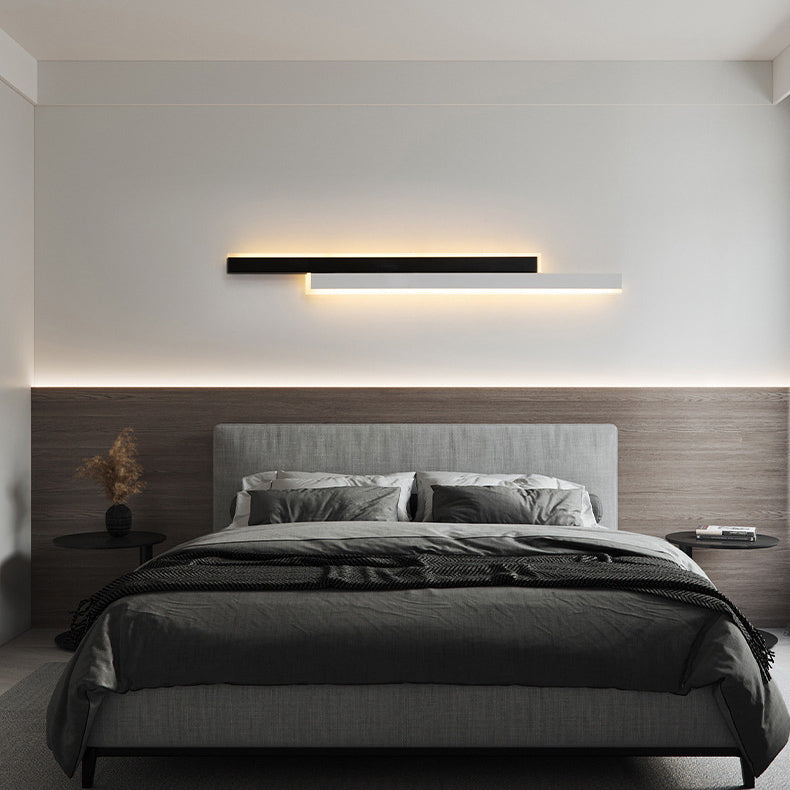 Double Long Strip Acrylic Iron LED Wall Sconce Lamp