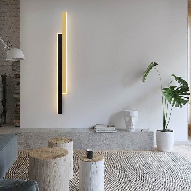 Double Long Strip Acrylic Iron LED Wall Sconce Lamp