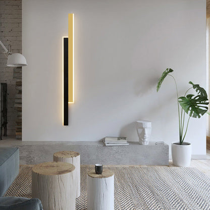 Double Long Strip Acrylic Iron LED Wall Sconce Lamp