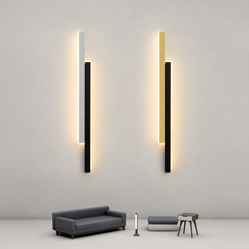 Double Long Strip Acrylic Iron LED Wall Sconce Lamp