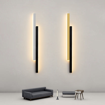 Double Long Strip Acrylic Iron LED Wall Sconce Lamp